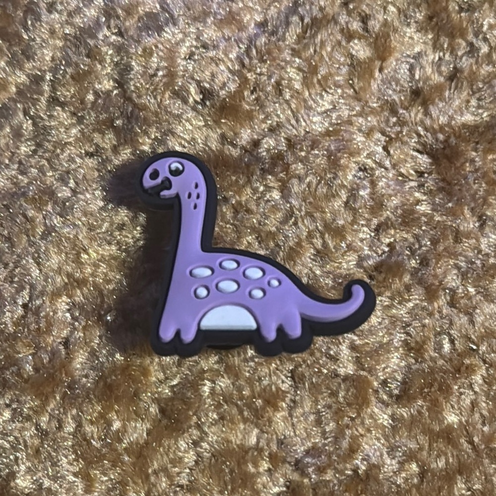 Kids Purple Dinosaur Jibbitz Shoe Charm  Accessory For Crocs & Shoes New 5/$15